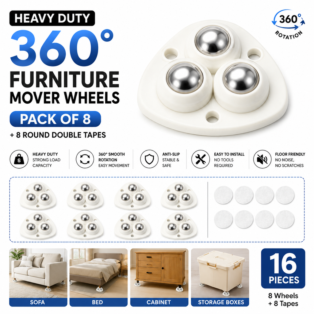 MoveMate 360™ Wheels (Pack Of 8)