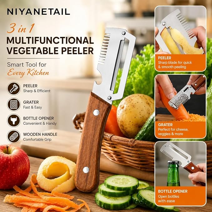 3-in-1 Multifunctional Peeler Knife