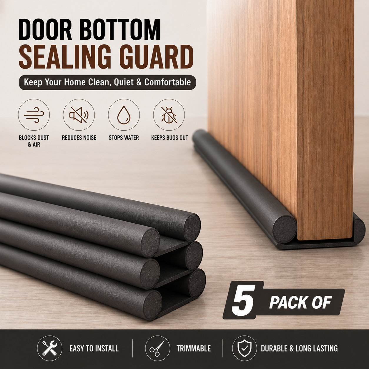 Door Guard And Gap Seal Protector ( Pack Of 5 )