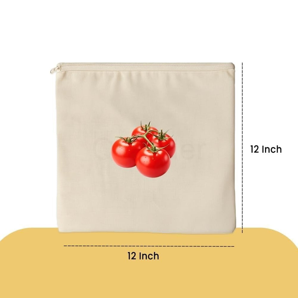 Reusable Cotton Vegetable Storage Bags for Fridge PACK OF 8