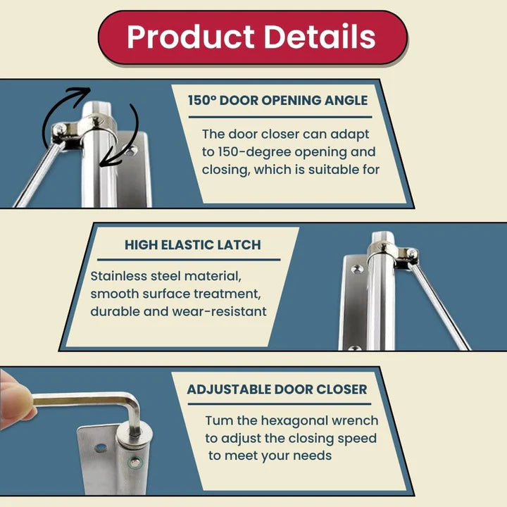 Heavy-Duty Automatic Door Closer